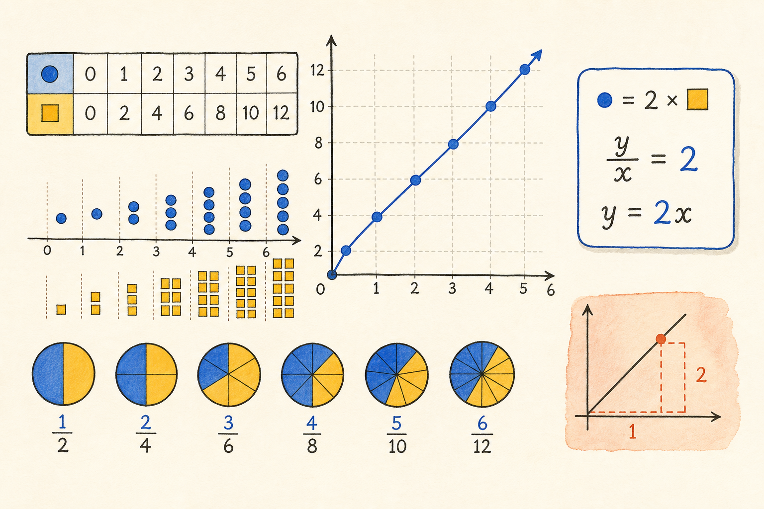 Editorial math illustration for Data Visualization and Proportionality