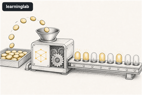 Line-art illustration for Converting Decimal Numbers to Binary
