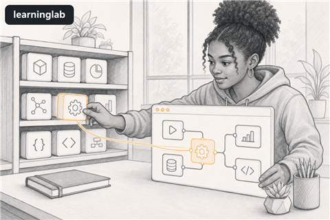 Line-art illustration for Libraries