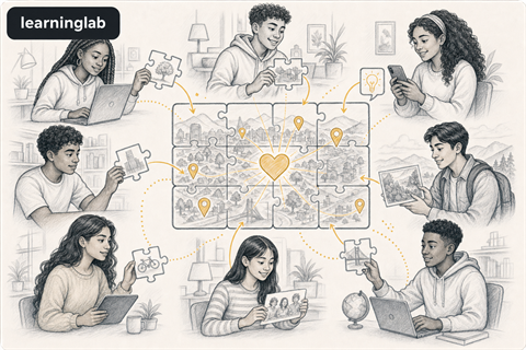 Line-art illustration for Crowdsourcing