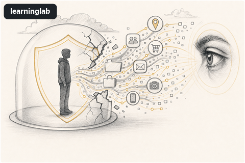 Line-art illustration for Understanding Personal Data and Privacy Risks