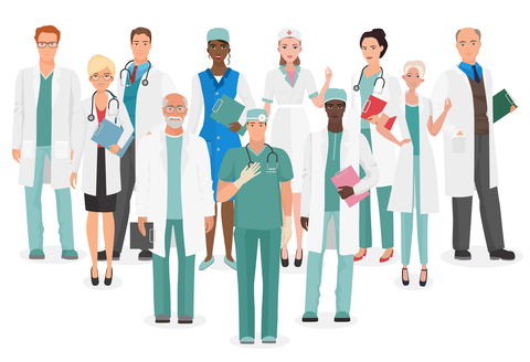 Group of Nurses Standing Together