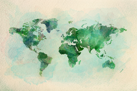 Picture of an old world map